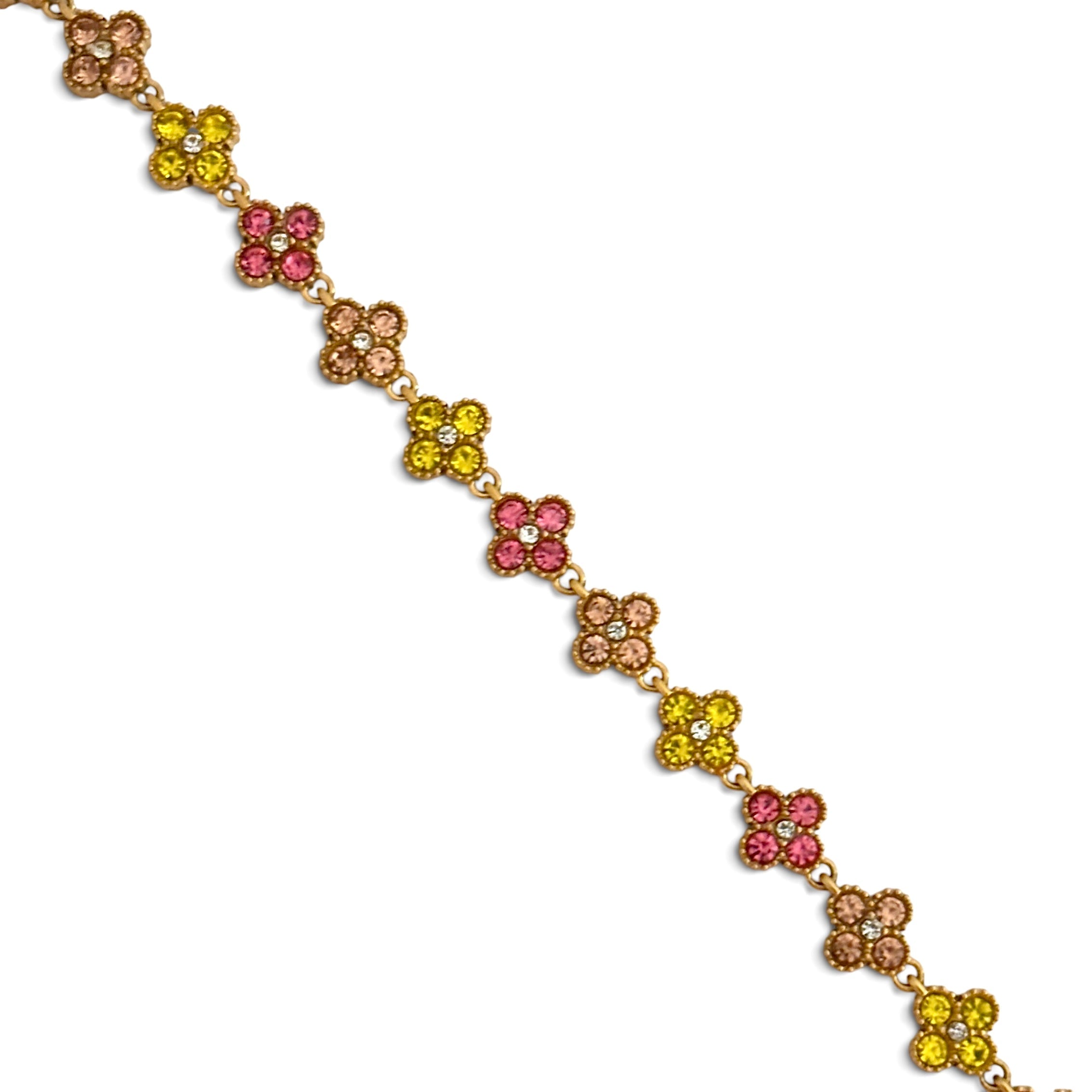 Bracelet Flower [ROSE ET JAUNE]