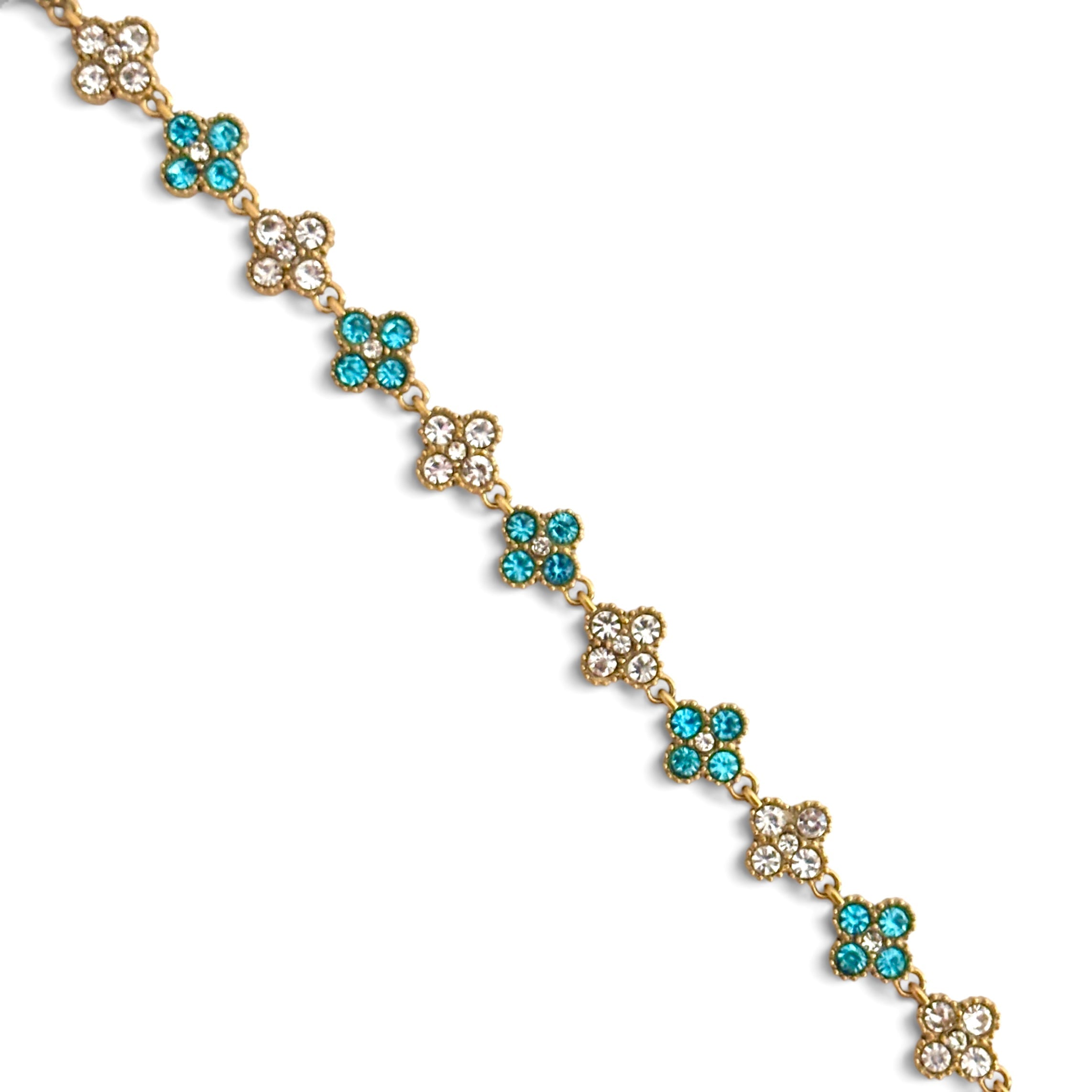 Bracelet Flower [TURQUOISE ET GOLD]
