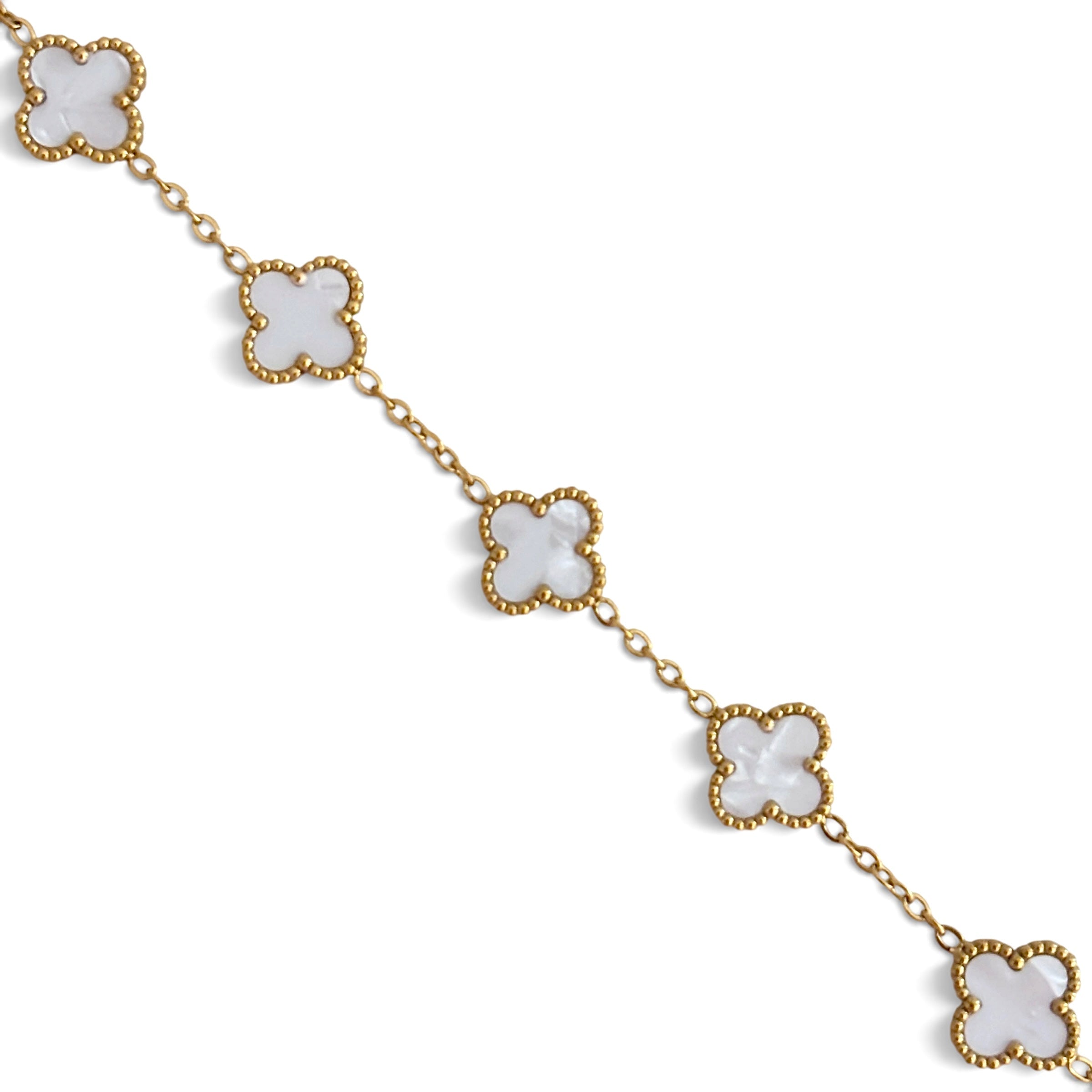Bracelet trèfle [BLANC]