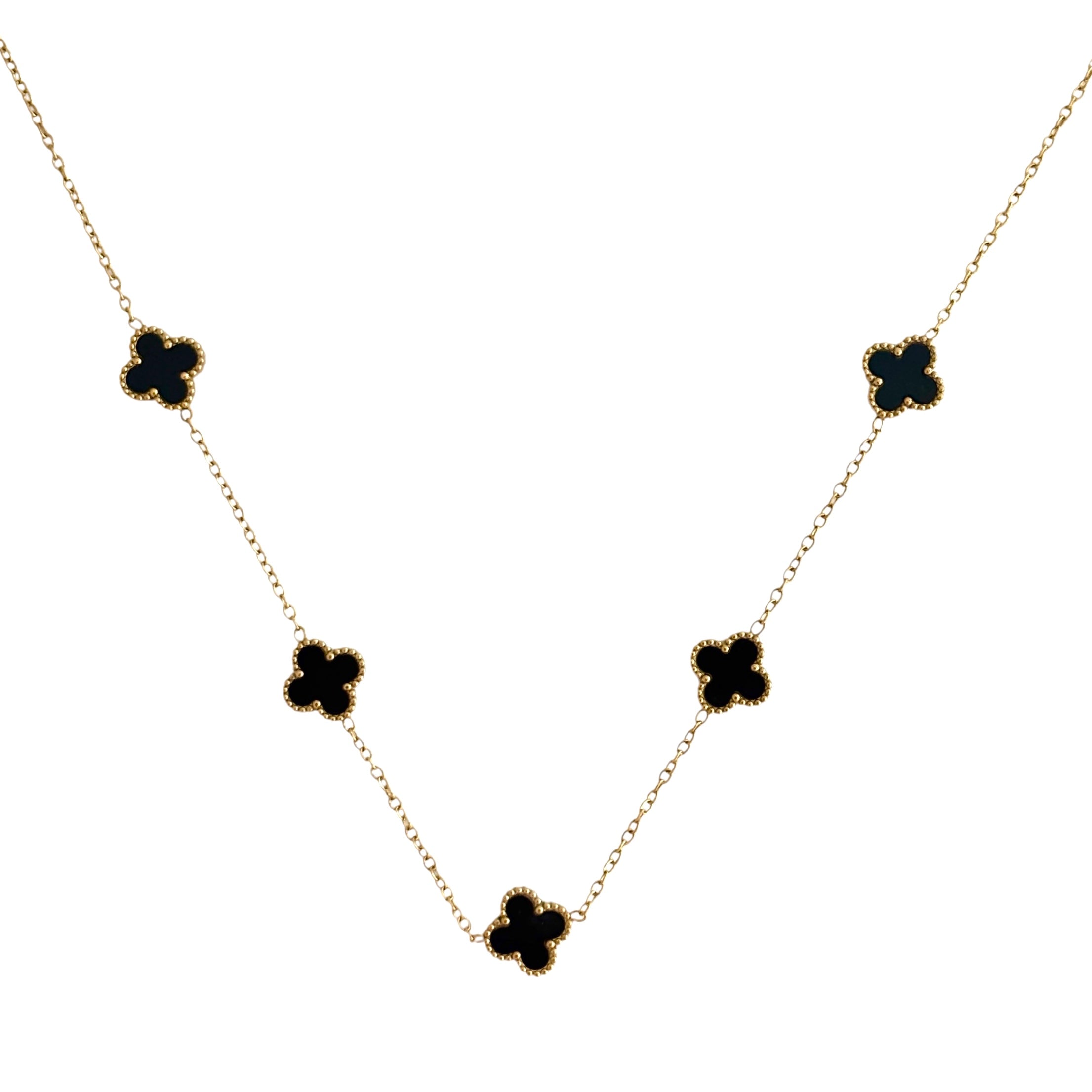 Collier trèfle [GOLD NOIR]