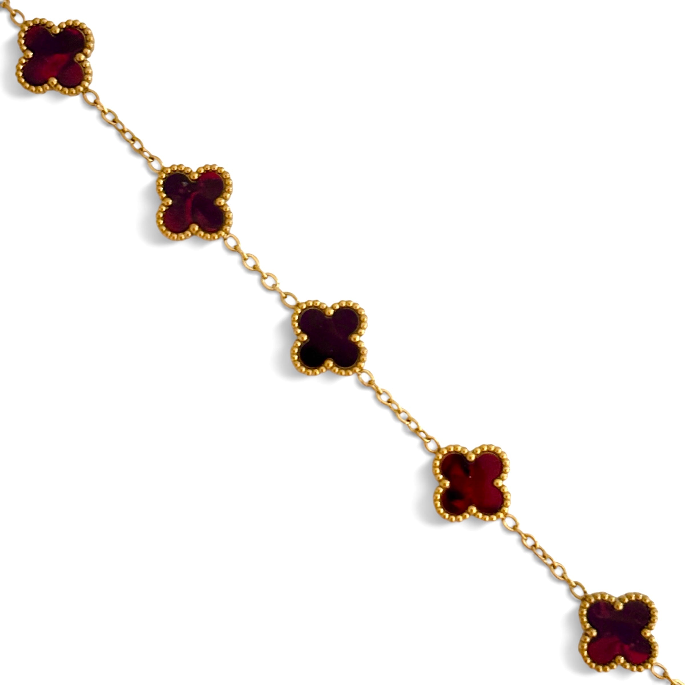Bracelet trèfle [BORDEAUX]
